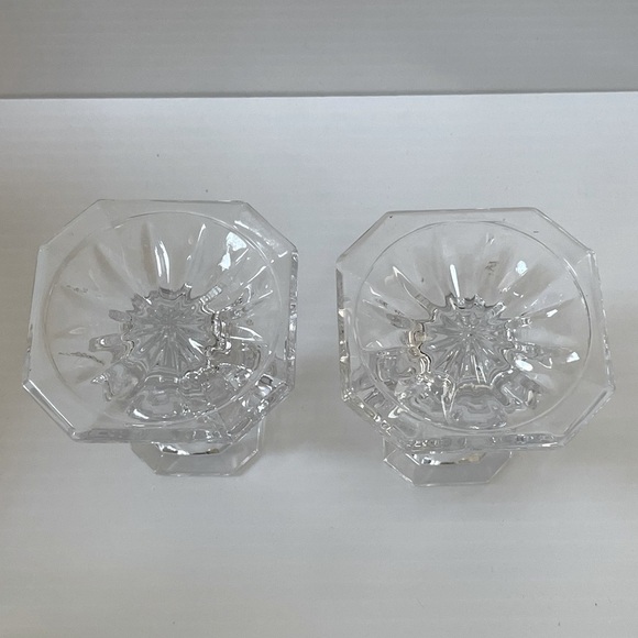 MIKASA Edinburgh Candlesticks Set of 2 Taper Candleholders Crystal Candleholders - Picture 6 of 6
